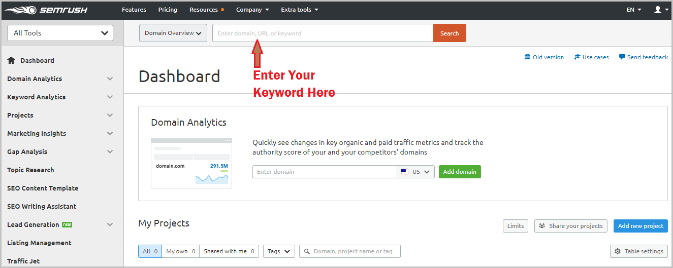 How to do Keyword Research with SEMrush